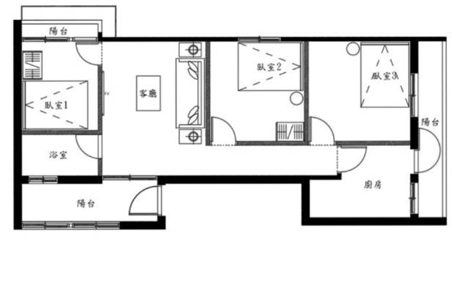 公園旁三房新裝修低總價住家